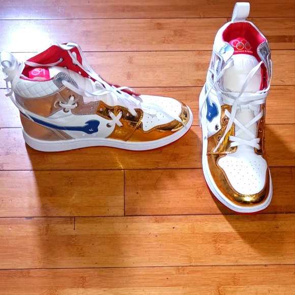 Authentic SIA COLLECTIVE D1Y Olympic Hi Top Sneakers Mens sz 11 - Picture 2 of 6